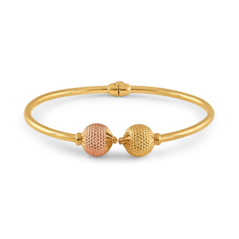 22ct Gold Ladies Bangle | Rose Gold | 2.2 Size | Glow collection