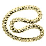 9ct Yellow Gold Classic Cuban Link Curb Chain 30" - 21mm