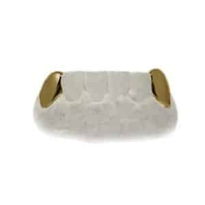 bottom fang grillz 10k yellow gold
