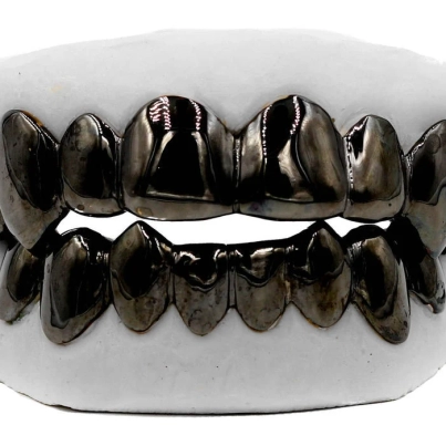 polished black grillz